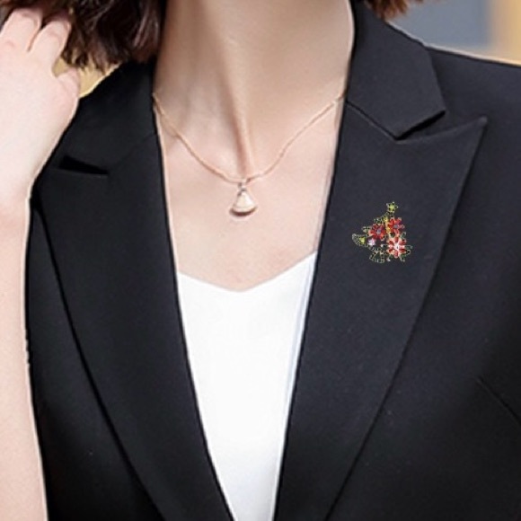 NWT Christmas Tree Brooch Christmas Brooch Holiday Brooch Christmas Tree Pendant - Picture 7 of 9